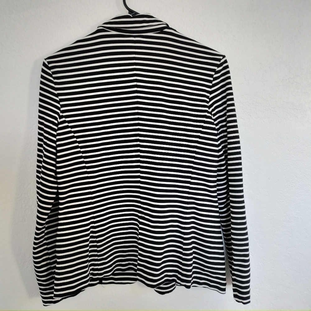 Philosophy Women's Black and white Striped Blazer Jacket Size M - Picture 5 of 8